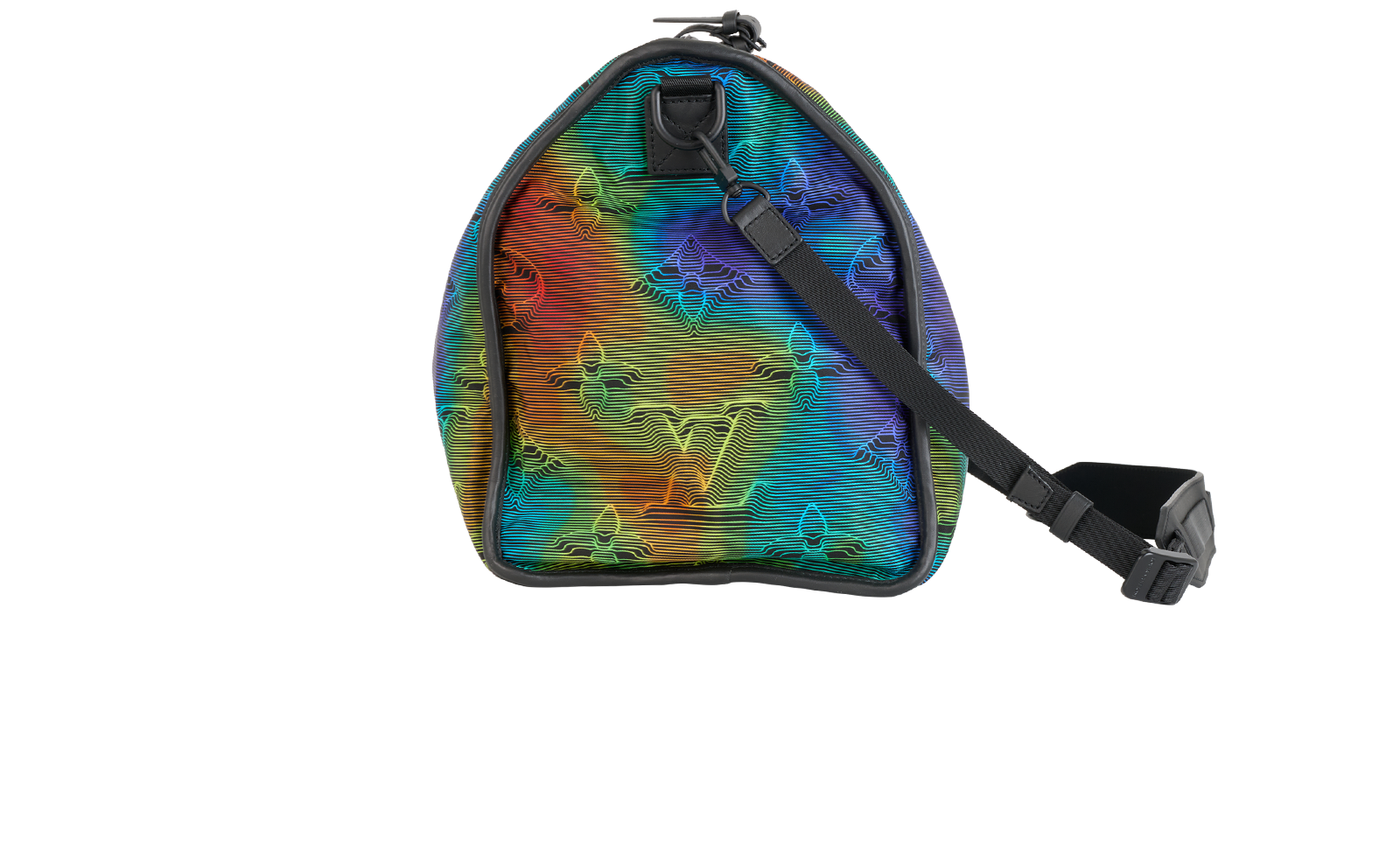 Keepall 50 3D 2054 Reversible Bandouliere, &pound;2,200, Handbags, Black/Blue/Green/Orange, Canvas, Bottom view